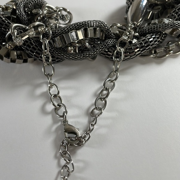 Gun Metal Chunky Choker Necklace - Picture 8 of 8